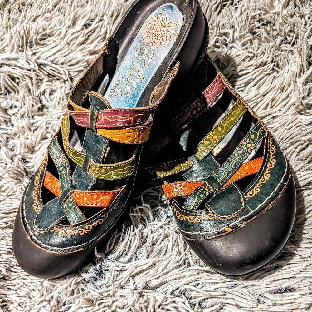 Elite by Conkys Sandals Mules Multicolor Size 11